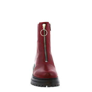 Carl Scarpa Savita Red Leather Zip Up Ankle Boots